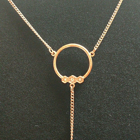 LUV AJ Rose Gold Lariat Necklace - Picture 2 of 4